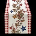 Rustic Americana Table Runner 6 ft – Stars & Stripes Patriotic Home Décor