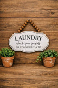 Laundry Wall Decor Sign 8.25" X 10.31" X 0.38"