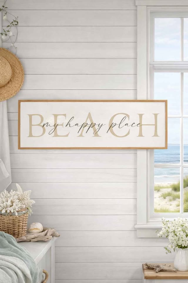 My Happy Place Wall Sign 7.88" X 23.75" X 0.88"