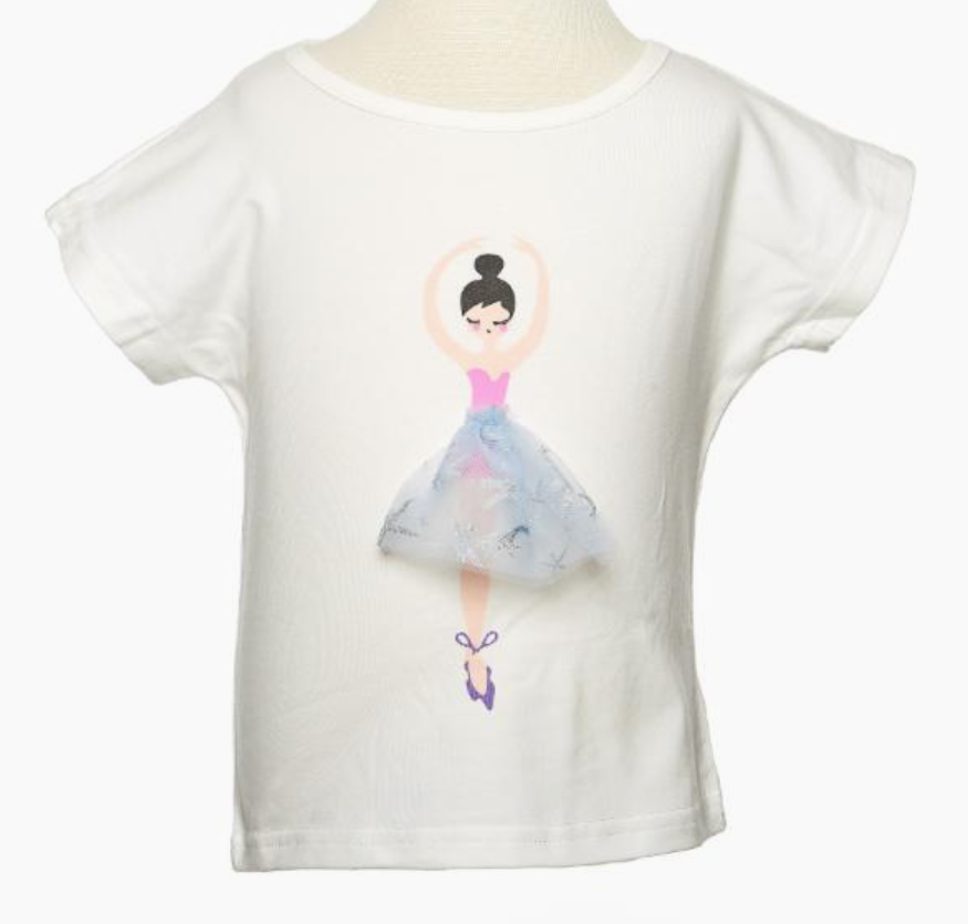 Girl's Blue Ballerina Tee