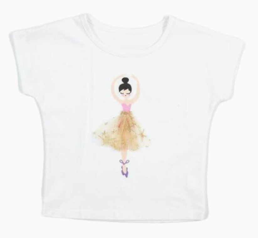 Girl's Yellow Ballerina Tee