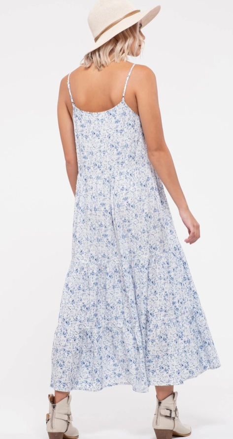 Floral Tiered Cami Midi Dress