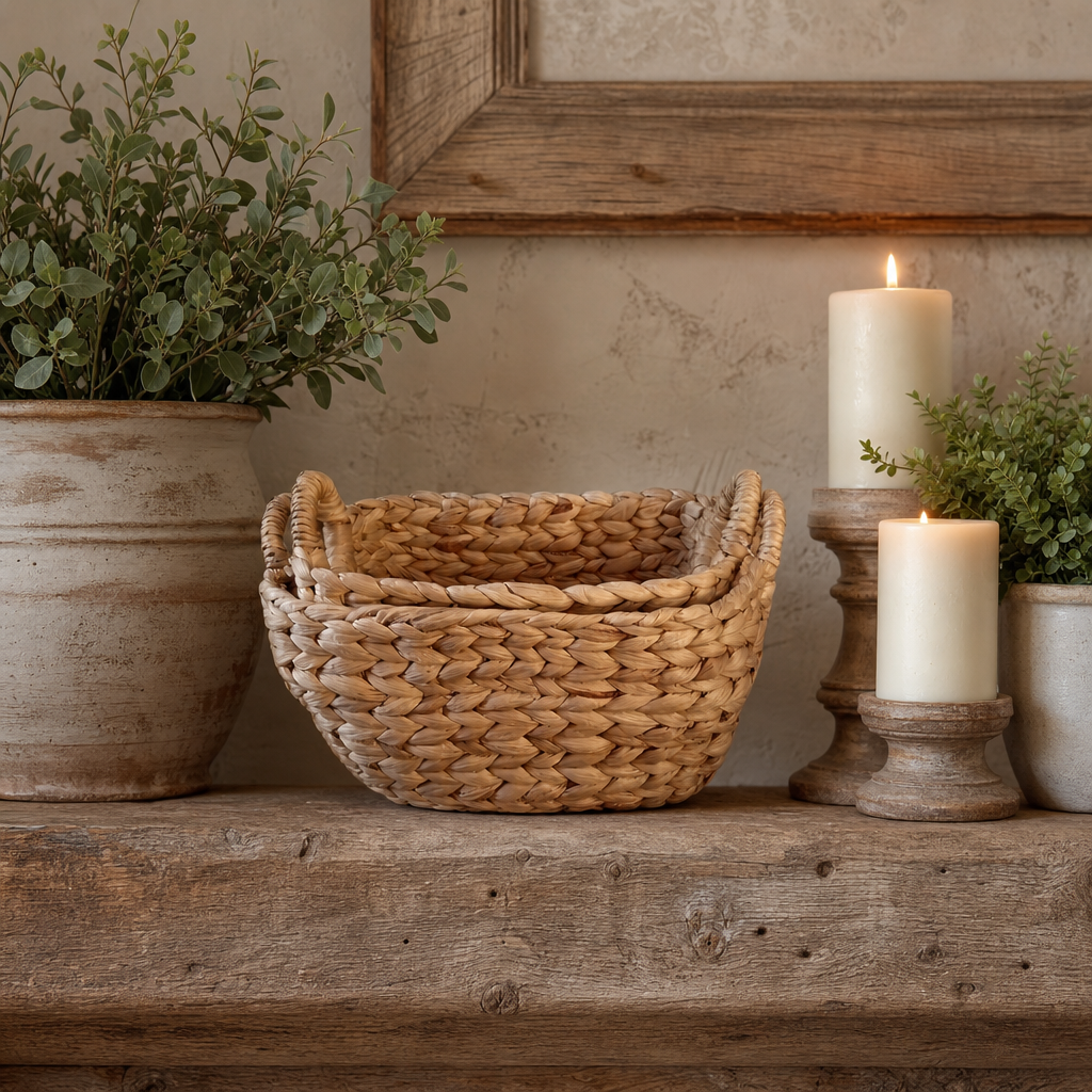 2 PC Woven Basket Set