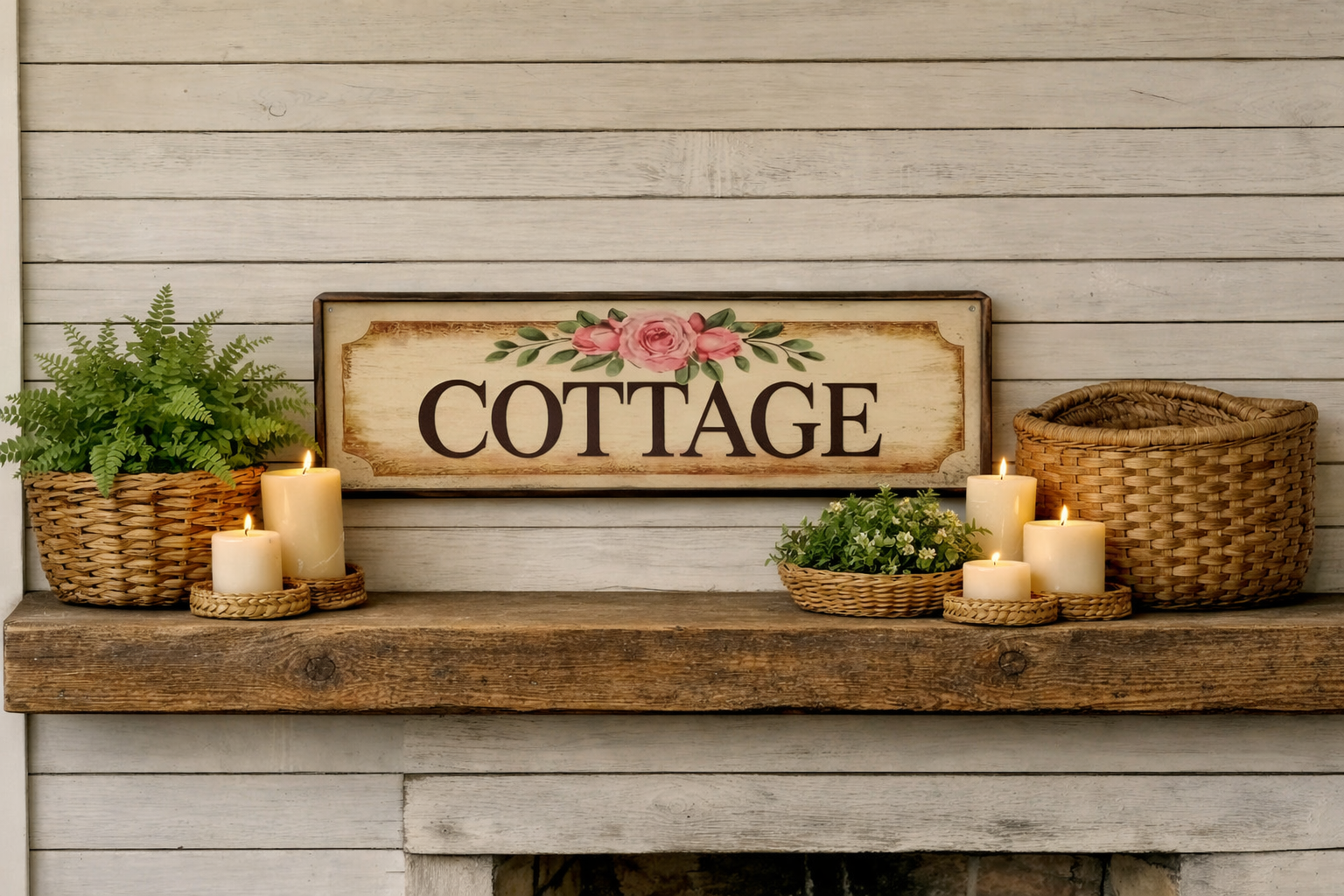 6" X 12" Metal Cottage Sign