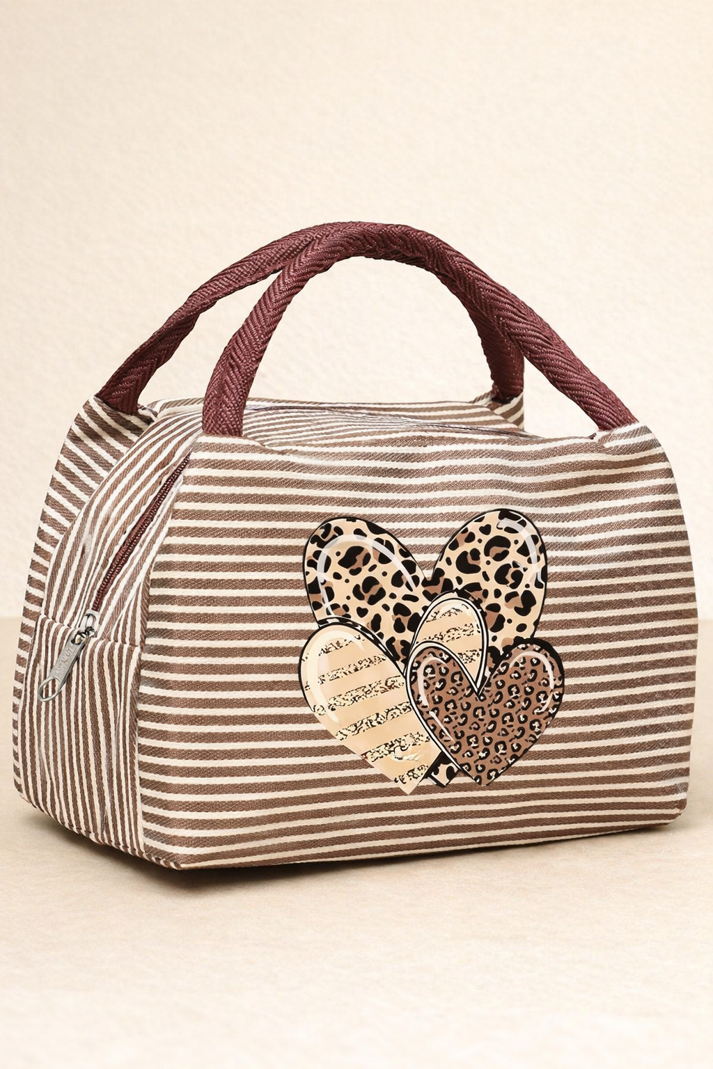 Small Heart & Striped Tote Bag