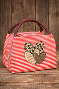 Small Heart & Striped Tote Bag