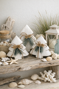 3 PC Coastal Farmhouse Wooden Trees