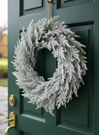 12" Frosted Cedar Berry Wreath | Winter Farmhouse Door Décor