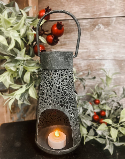 13.5" Luminary Lantern | Farmhouse Decorative Candle Lantern