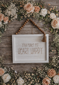 8" X 10" Heart Happy Wall Hanging